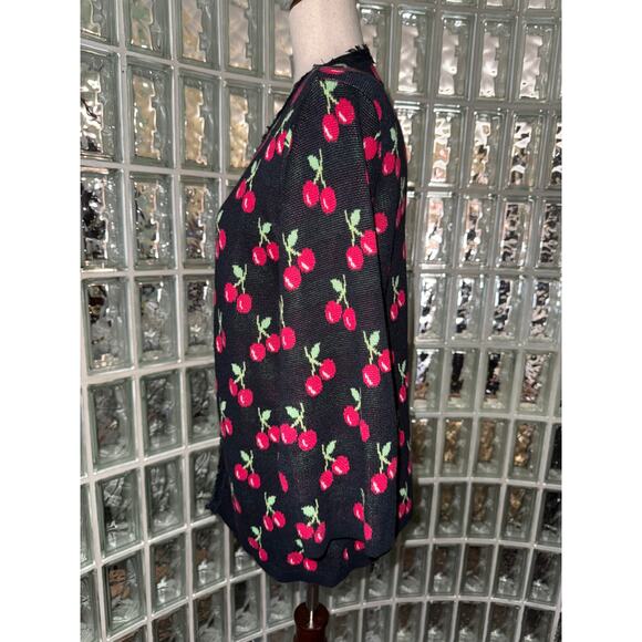 Cervelle vintage cherry cardigan - size Large - Picture 4 of 11